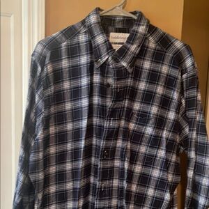 Saddlebred Blue and White Casual Button Down Shirt